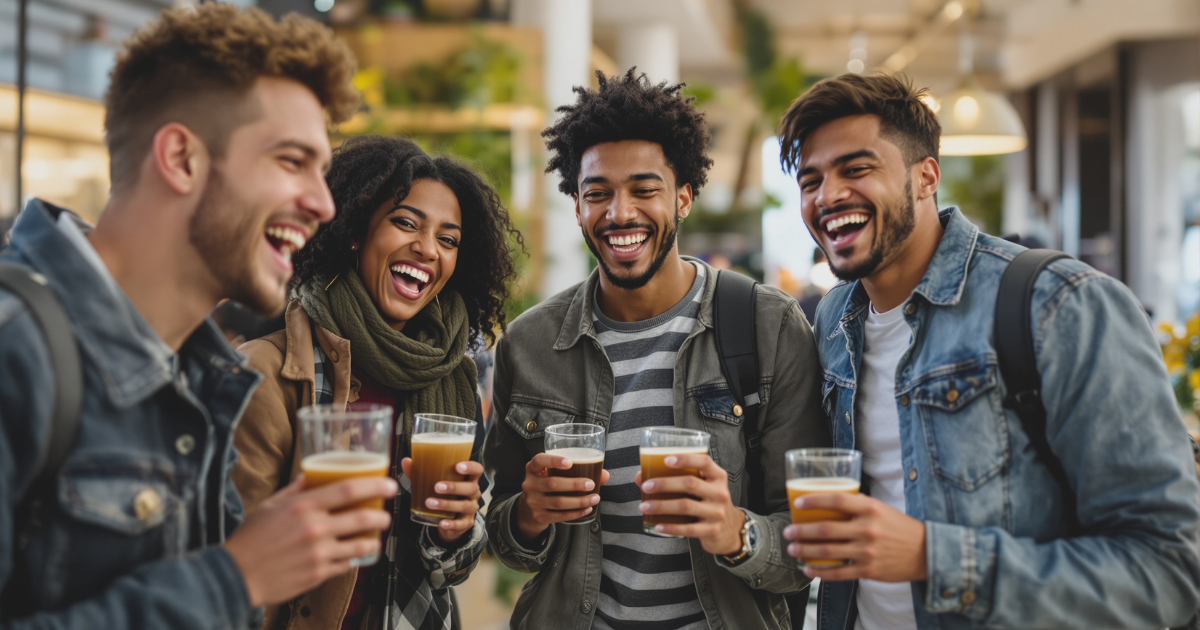 friends laughing together at a café — friendships in your 20s & 30s adult friendships and connection during a coffee chat 